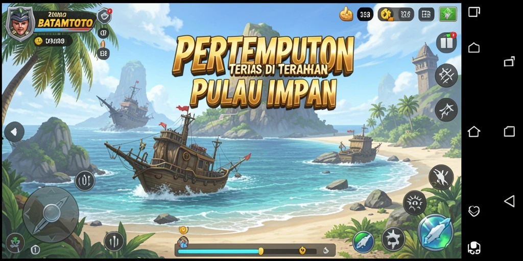Tampilan dinamis gameplay BATAMTOTO di medan pertempuran.