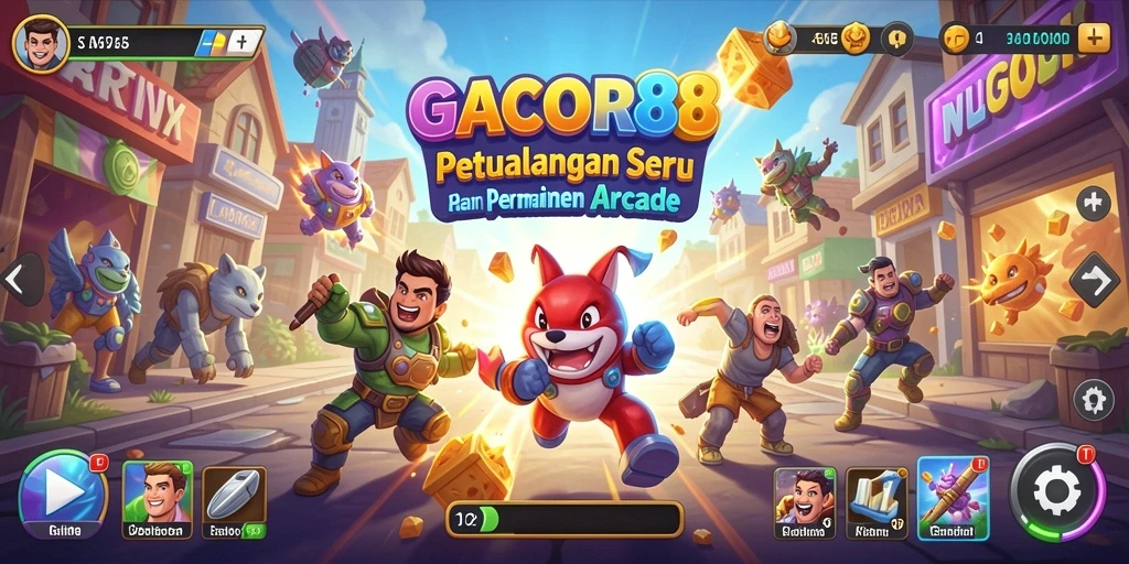Screenshot utama GACOR88 menunjukkan aksi gameplay yang menarik dalam game Arcade.