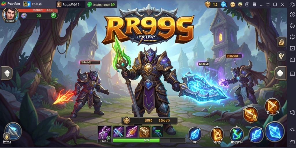 Screenshot utama RR999 menampilkan aksi seru dalam pertempuran ARPG.